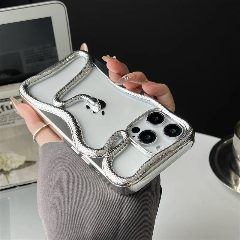 3D Snake Pattern iPhone Case –Ultra Clear Magnetic