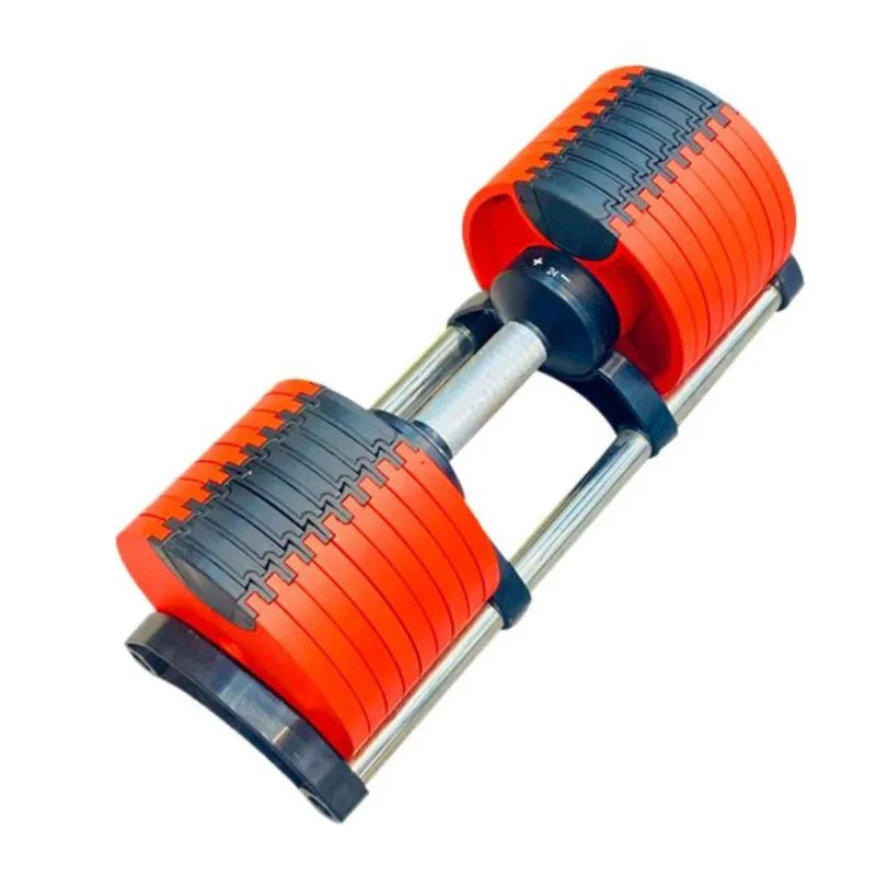 Mancuerna ajustable de 32 kg: cambio rápido de peso en incrementos de 2 kg para entrenamiento de fuerza en casa