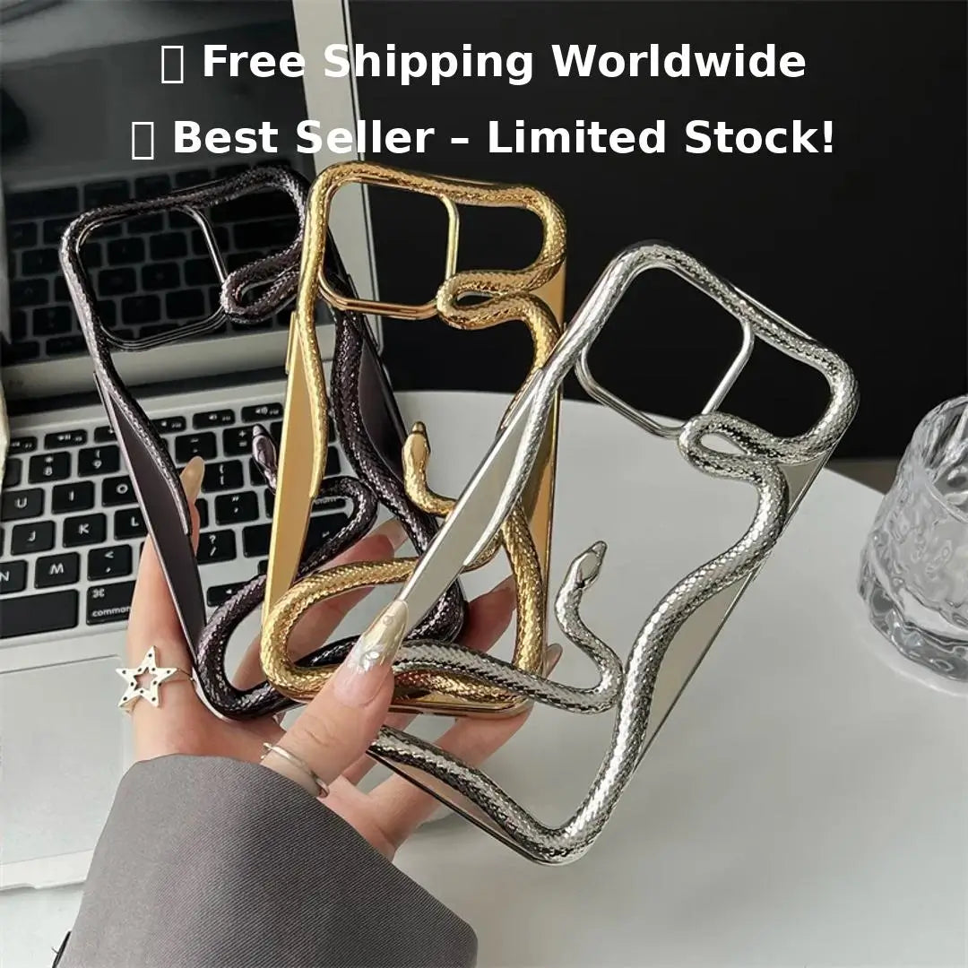 3D Snake Pattern iPhone Case –Ultra Clear Magnetic